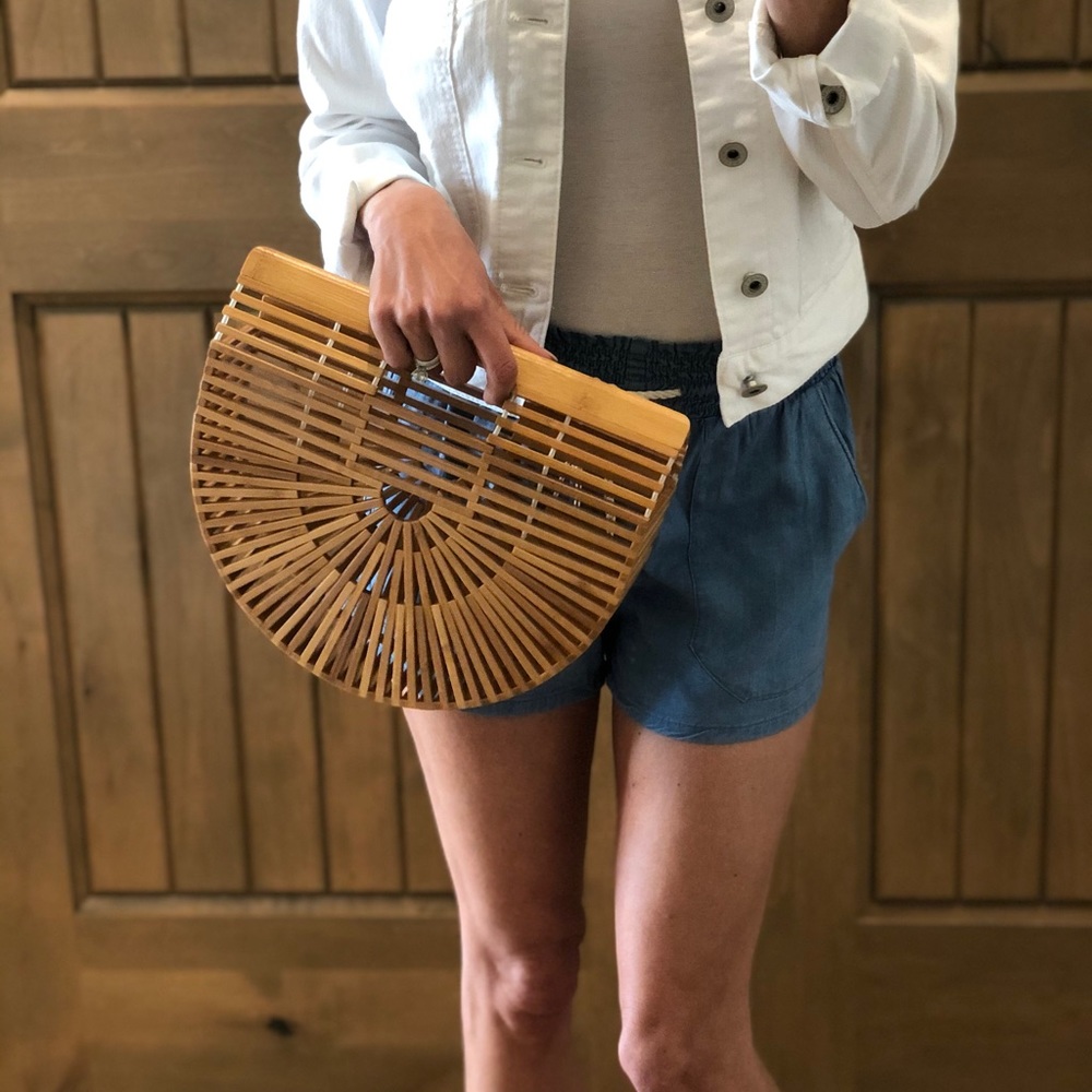 LAST 1 - PALM BEACH Bamboo Bag - Picture 2 of 6
